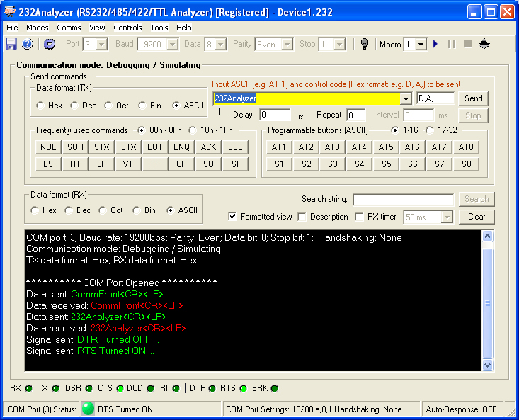 FREE RS232 RS485 RS422 Serial Port Analyzer Monitor Software